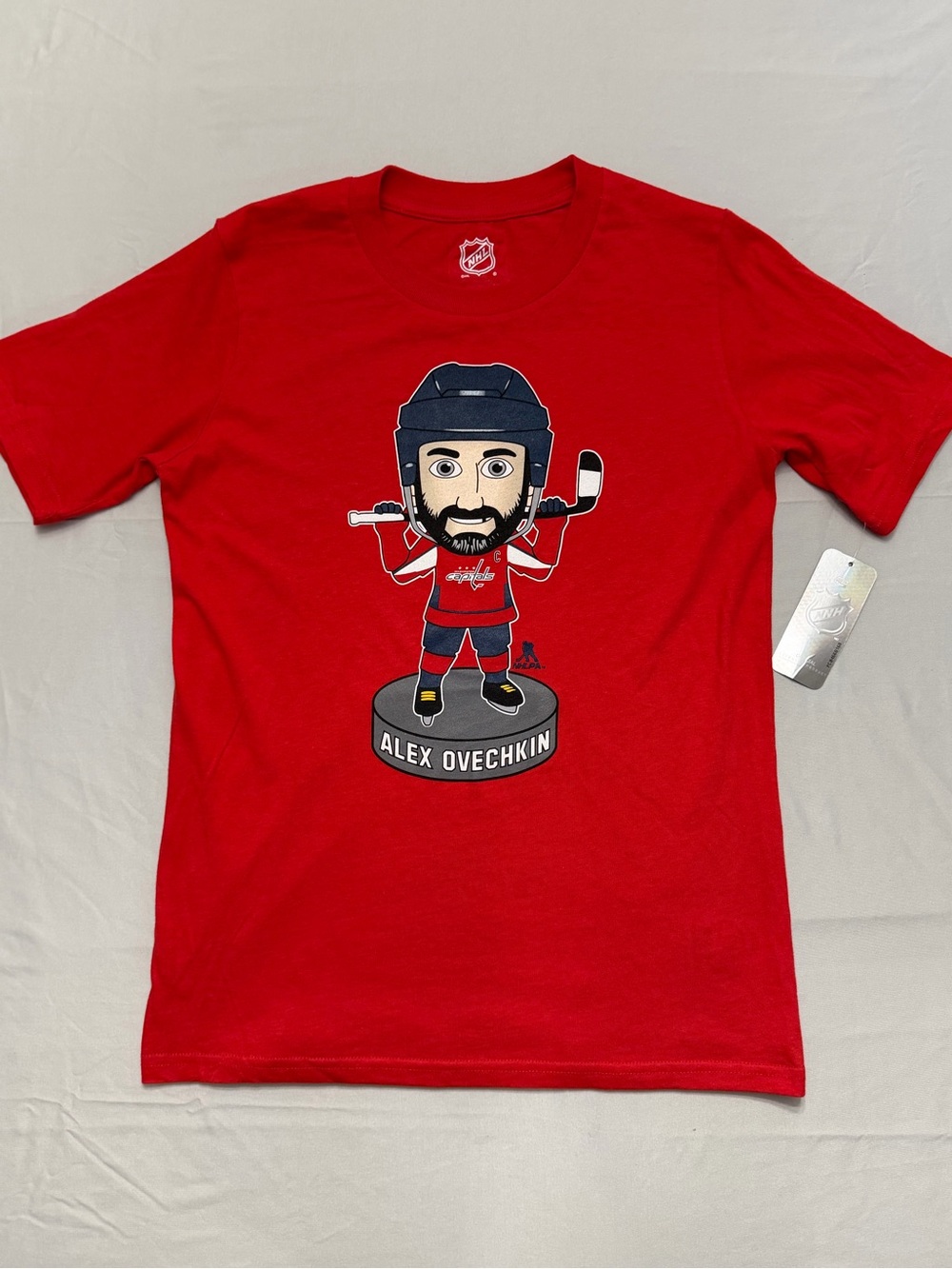 NHL Alex Ovechkin Red Cartoon Graphic Tee